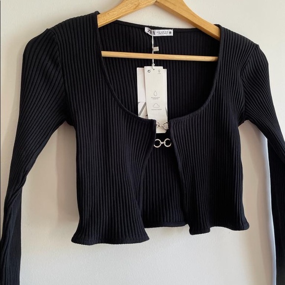 Zara Tops - Zara Woman Ribbed Cropped Top